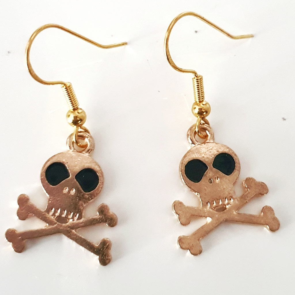 6 For $15 * Halloween Skull Enamel Earings